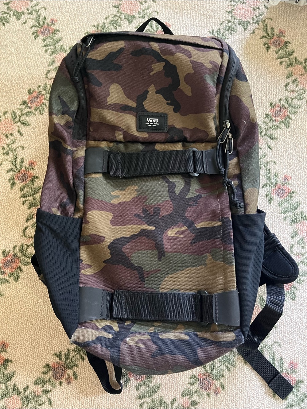 Vans Men’s Camouflage Backpack in Green and Brown